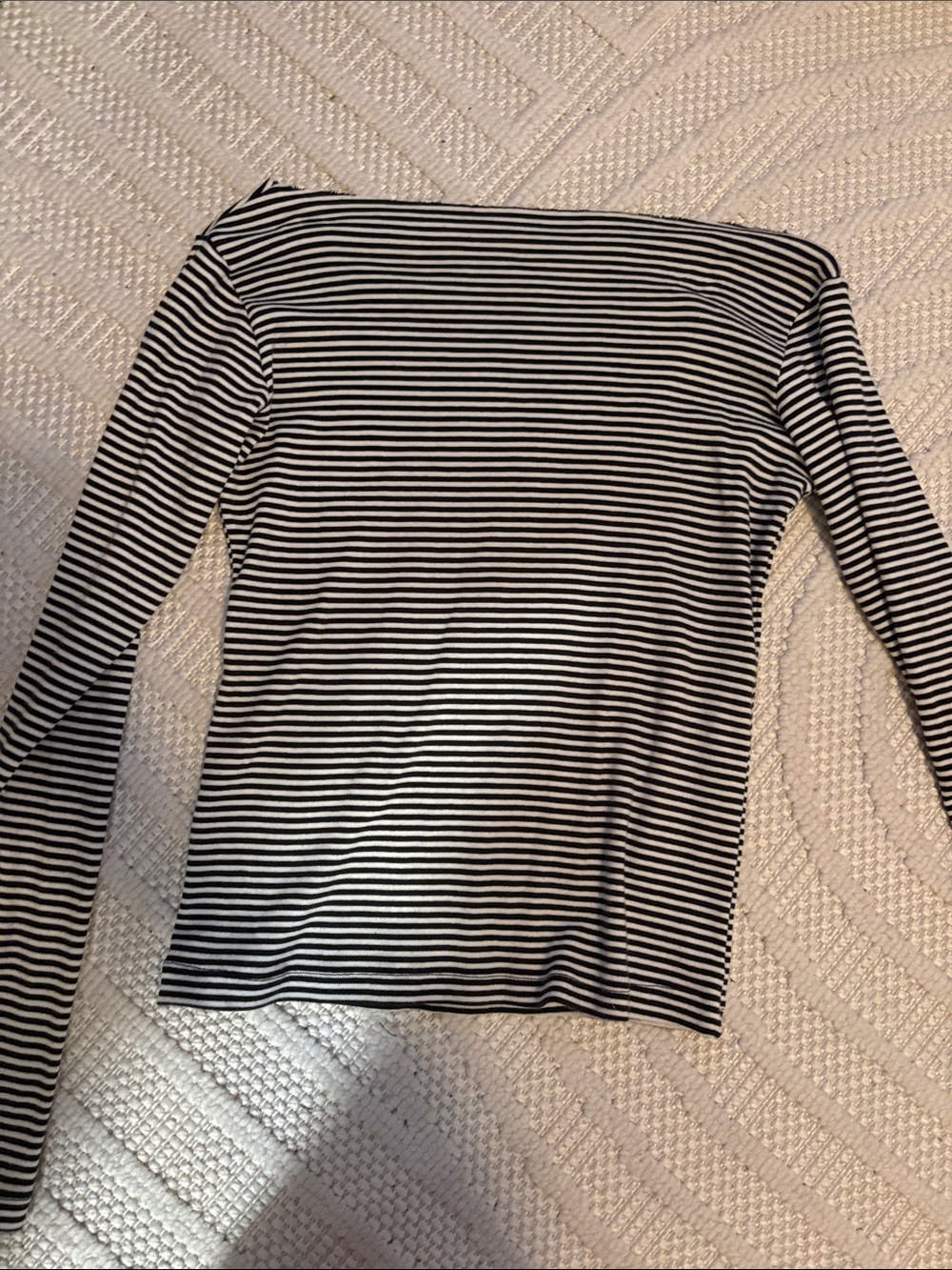 Brandy Melville Black and White Striped Long Sleeve Tee